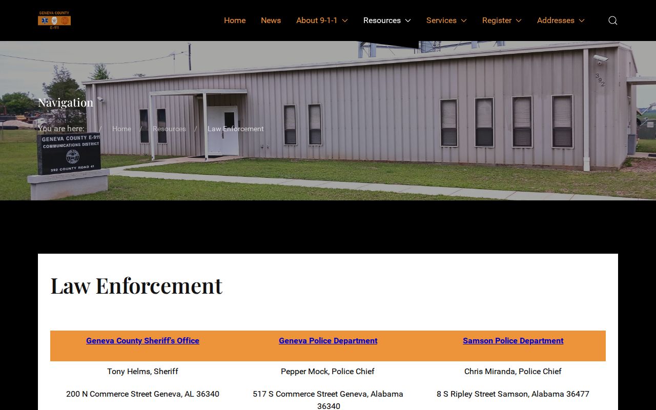 Geneva County arrest warrant law enforcement routes