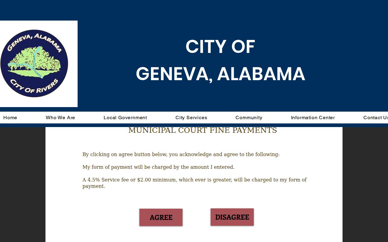 Geneva warrant records municipal payment disclaimer